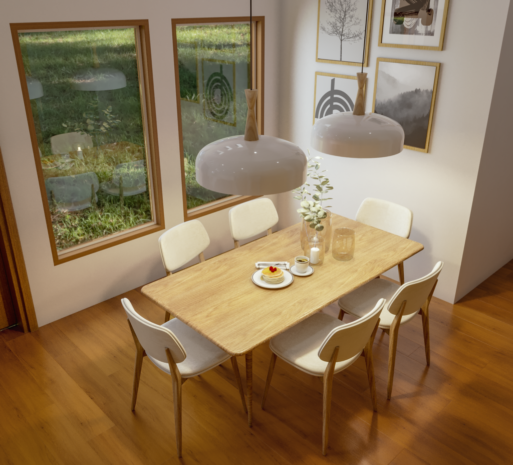interior ruang makan gaya modern minimalis