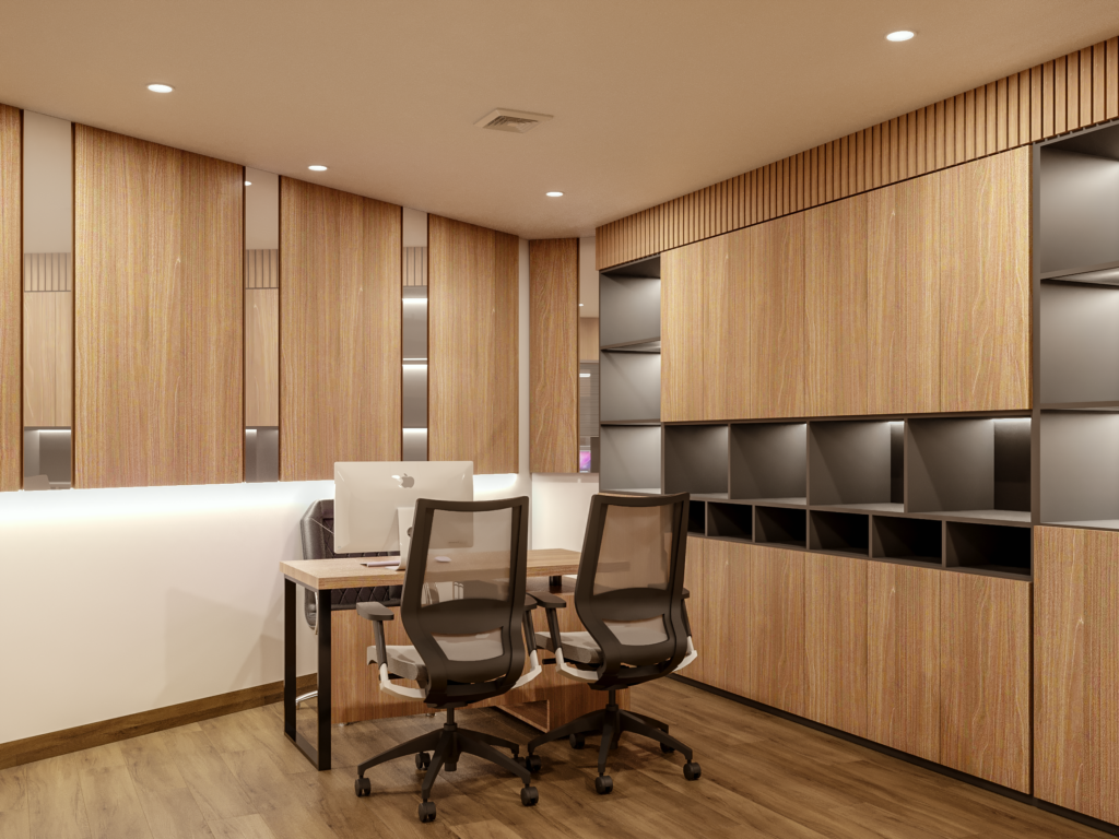 ruang kepala biro modern kontemporer