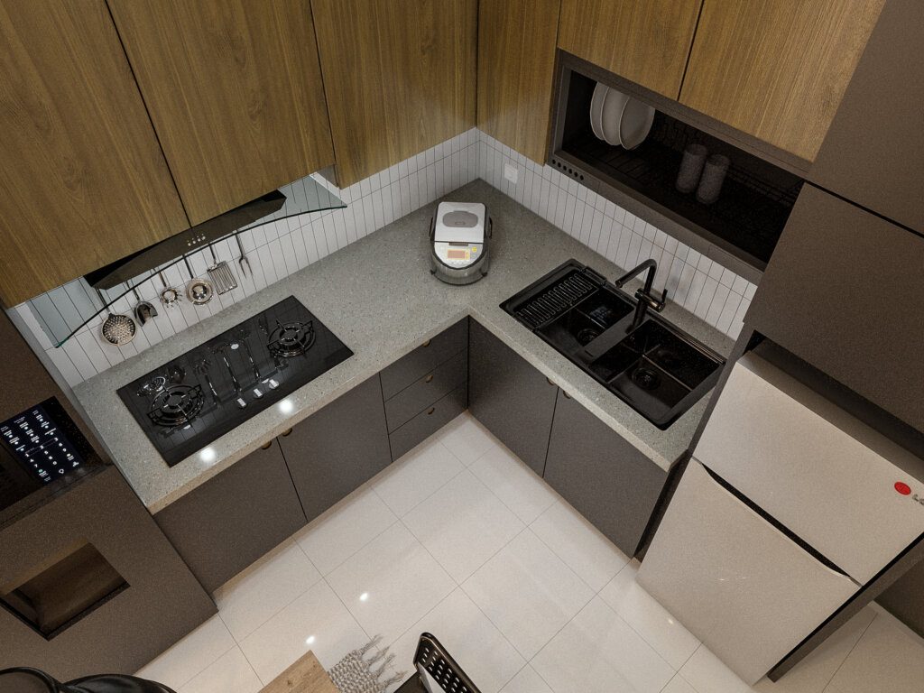 kitchen set natural modern minimalis