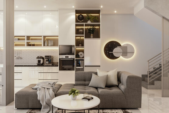 desain ruang keluarga gaya minimalis kontemporer