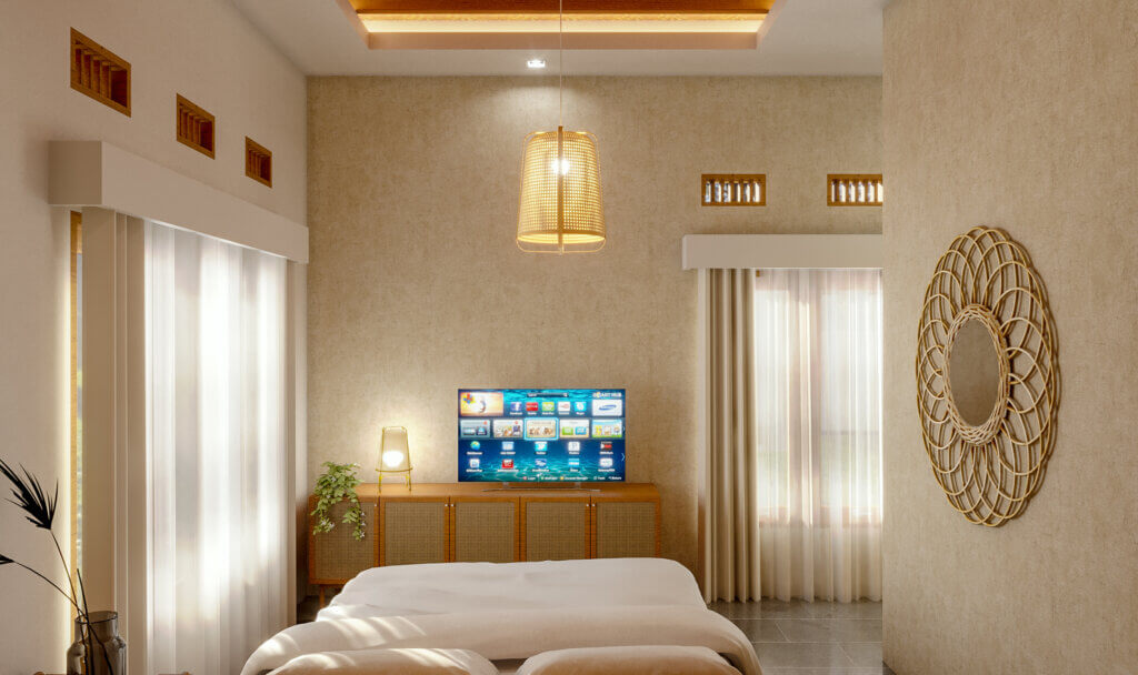 interior kamar tidur natural gaya bali