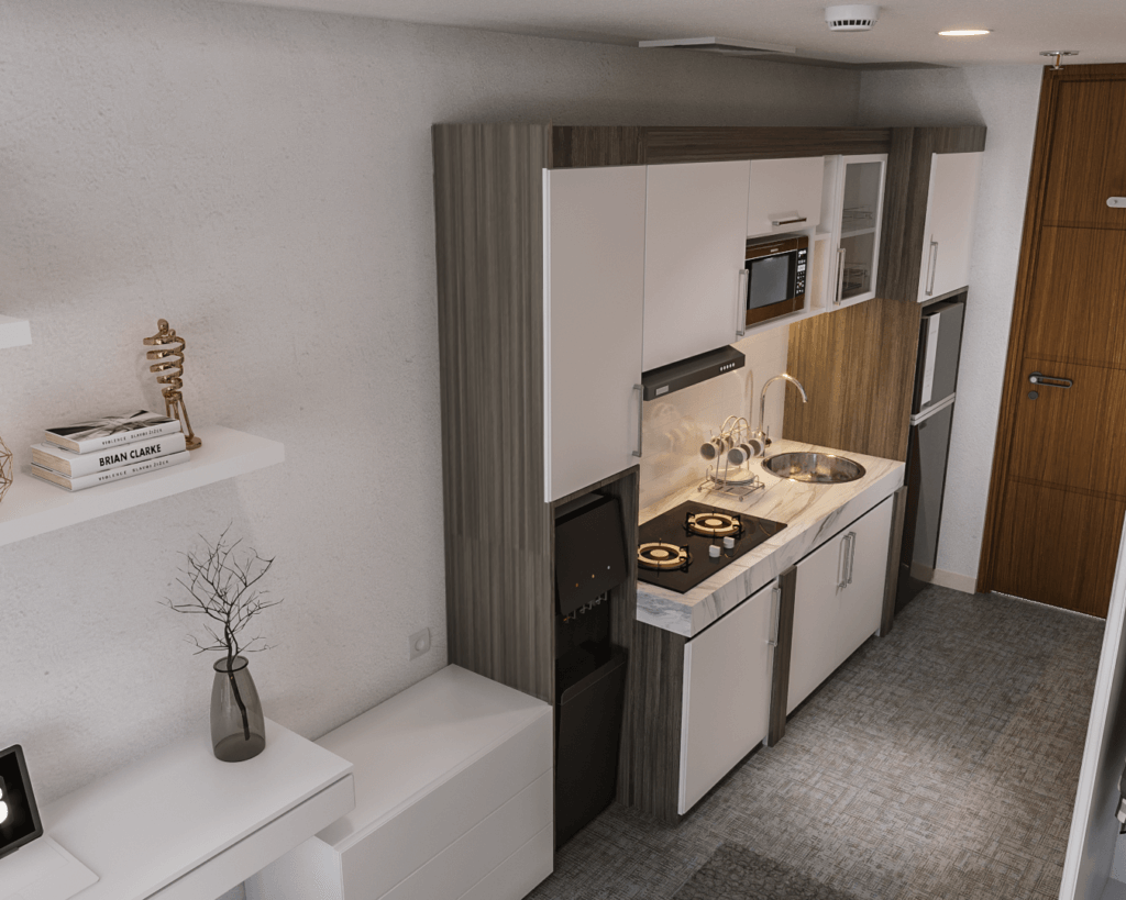 kitchen set custom mini pantry apartemen