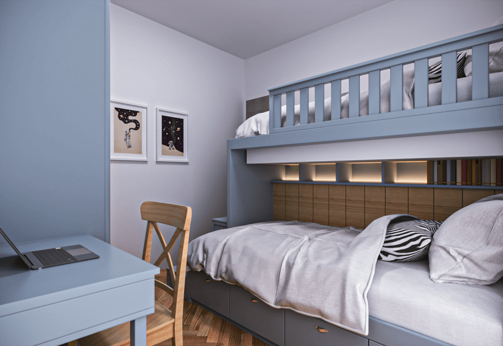 desain tempat tidur bunk bed untuk kamar anak