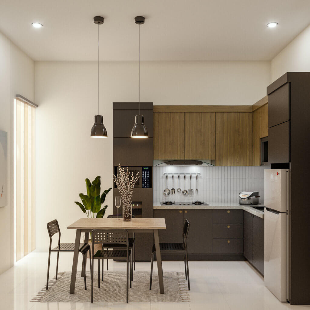 desain dan layout dapur gaya modern minimalis