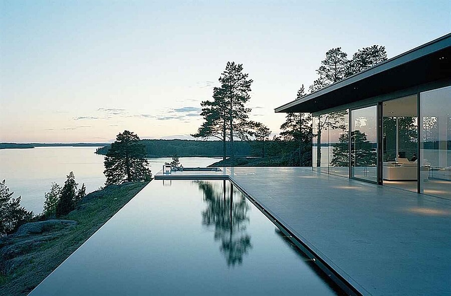 gaya desain Lake House