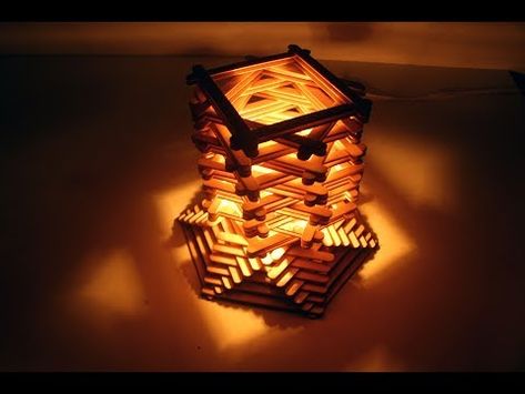 Membuat Lampu Hias Dari Stik Es Krim