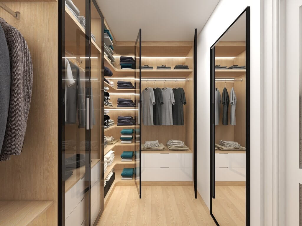 Walk In Closet Gaya Modern Minimalist - InteriorDesign.id